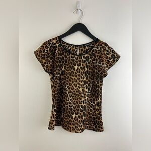EXPRESS leopard cheetah blouse Size XS
